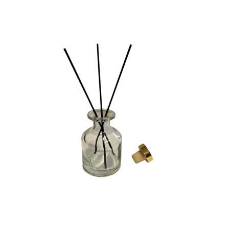 130ML ŞEFFAF CAM BAMBU SİLİNDİR ODA KOKU ŞİŞESİ
