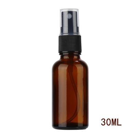 30 cc Kahverengi Sprey Şişe Beyaz Sprey Başlıklı