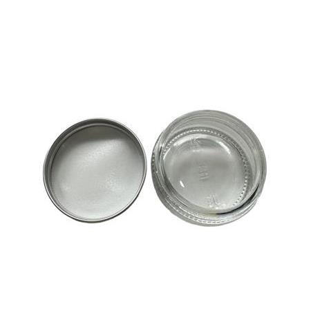 50 cc Şeffaf Krem Kavanozu Gümüş Metal Kapak