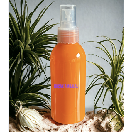150 ML TURUNCU RENK ŞİŞE ŞEFFAF SPREY BAŞLIK