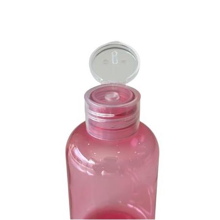 100 ML ŞEFFAF BORDO RENK ŞİŞE, ŞEFFAF FLİPTOP KAPAK