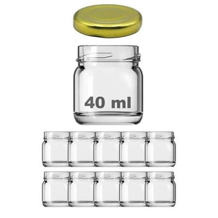 40 cc KavanozU Metal Gold Konserve Kapaklı