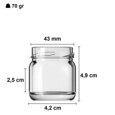 40 cc KavanozU Metal Gold Konserve Kapaklı